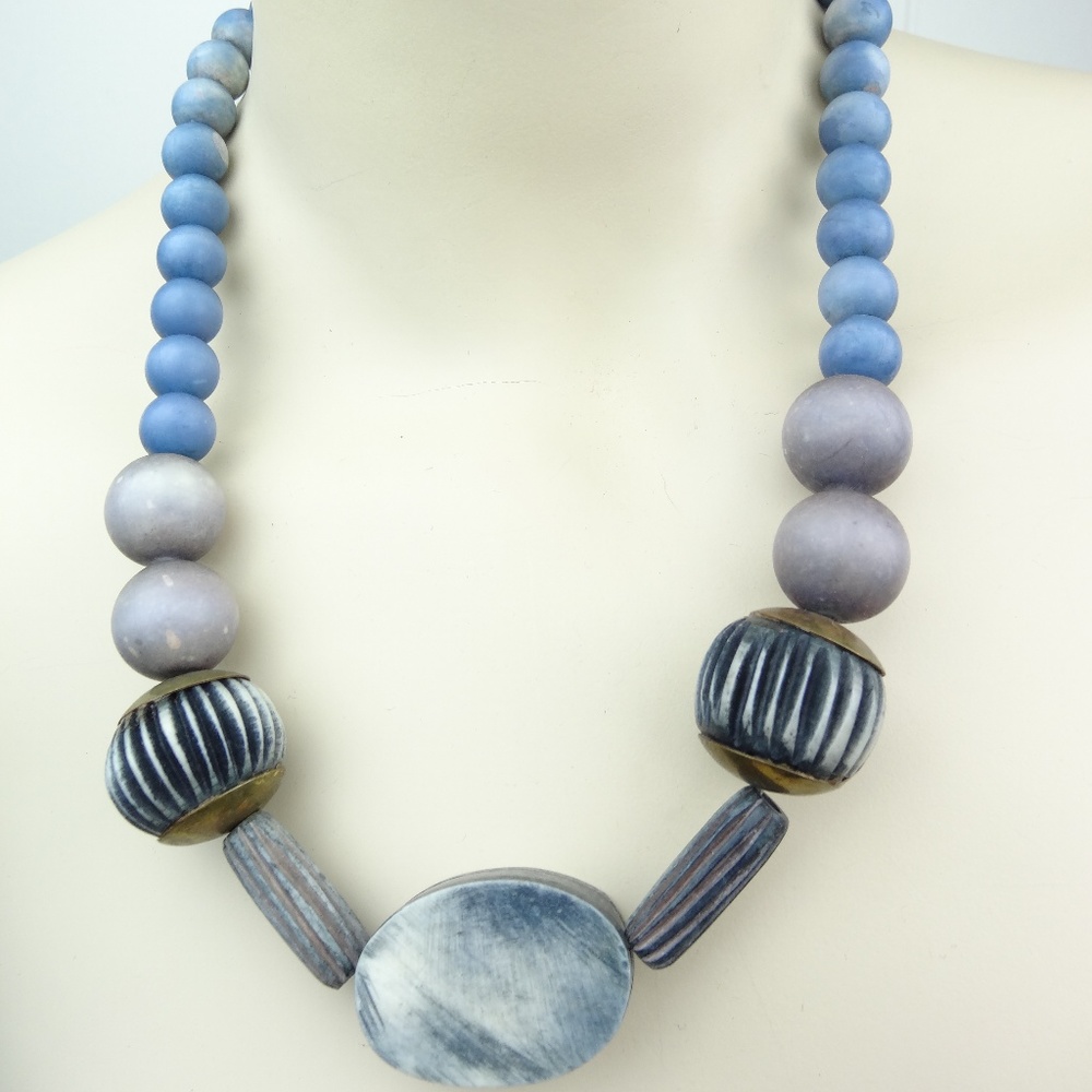 VINTAGE 70s 80s Beaded Necklace Costume Fashion